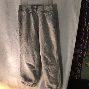 Gray holographic heart joggers sweatpants